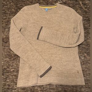 SMARTWOOL Crewneck Tan Brown Trim
Sweater - Small